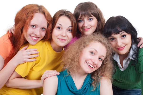Flera glada unga kvinnor — Stockfoto