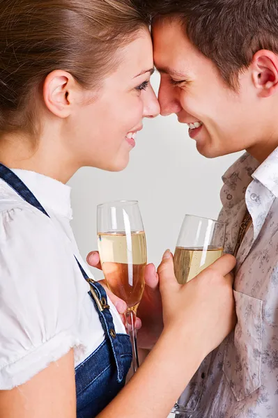 Portrait of smiley affectionate couple — Stock Photo, Image