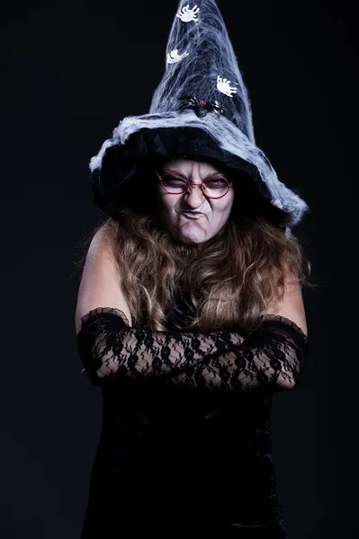 Witch over dark background — Stock Photo, Image