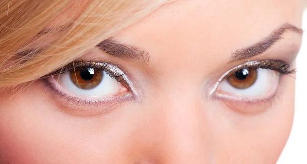Closeup portrait of feminine eyes — Stock Photo, Image