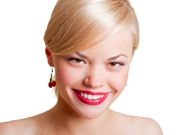 Porträtt av vacker blondin — Stockfoto