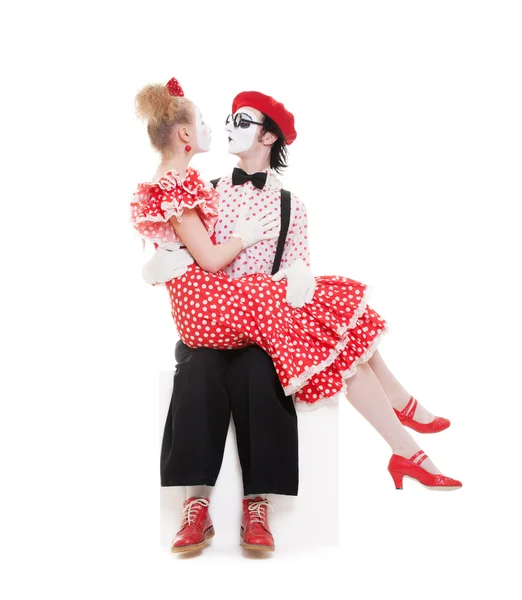 Two beloved mimes — Stock Photo, Image