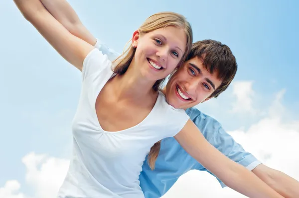 Cheerful couple — Stock Photo, Image