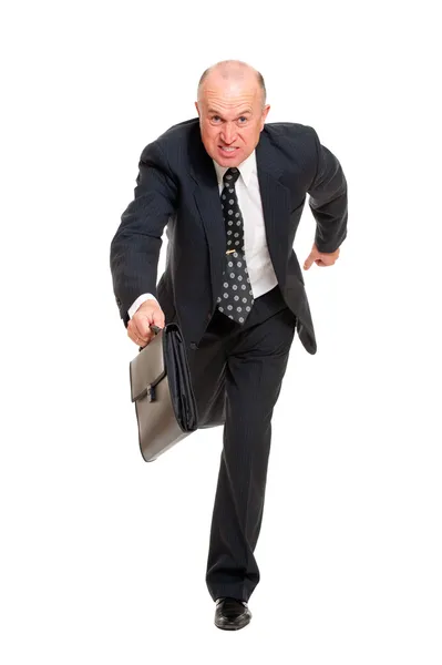 Biznesmen, śpiesząc się do pracy — Zdjęcie stockowe