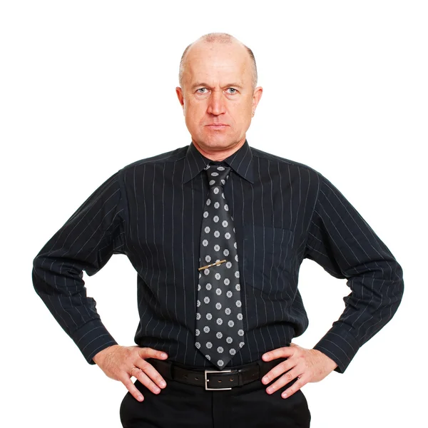 Portrét člověka v černé košili — Stock fotografie