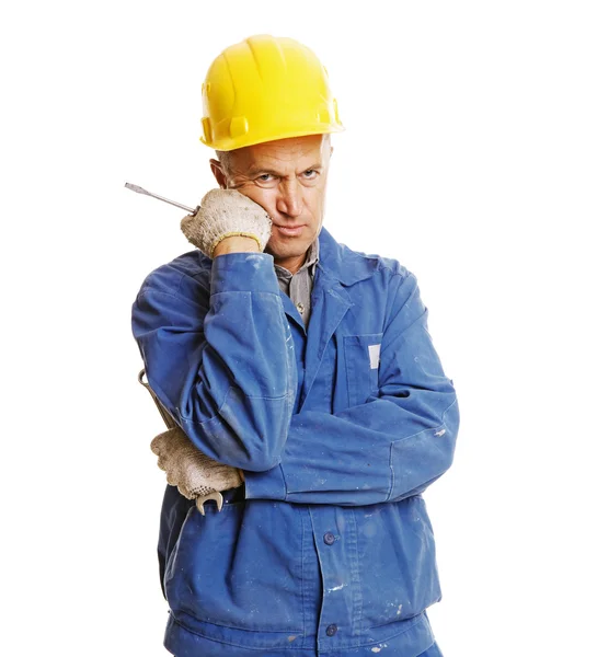 Serious worker looking at camera — Stock Photo, Image