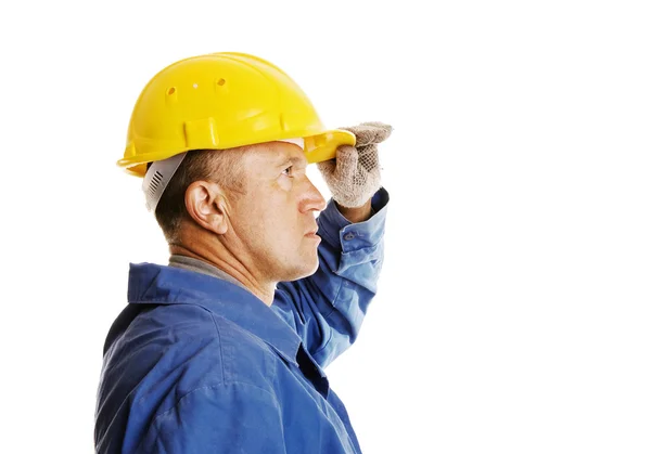 Serious worker looking in to the future — Stock Photo, Image