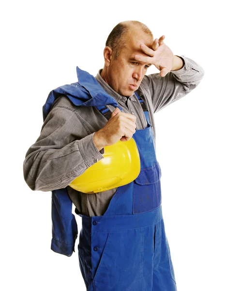 Tired worker after hard workday — Stock Photo, Image