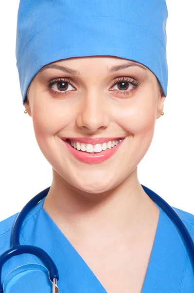 Porträt einer glücklichen Krankenschwester — Stockfoto