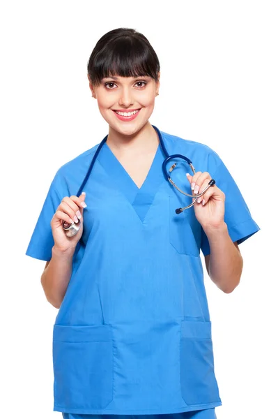 Portret van smiley verpleegster — Stockfoto