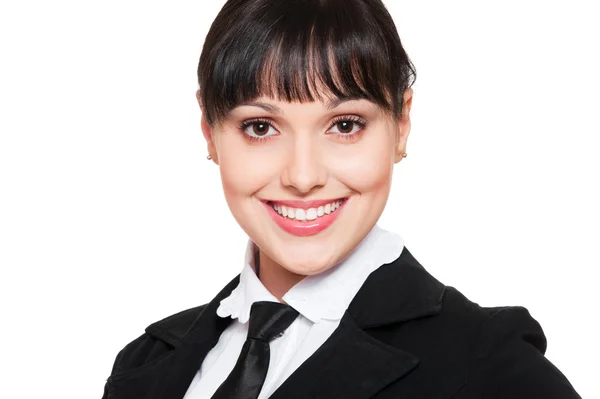 Geschäftsfrau mit Smiley — Stockfoto