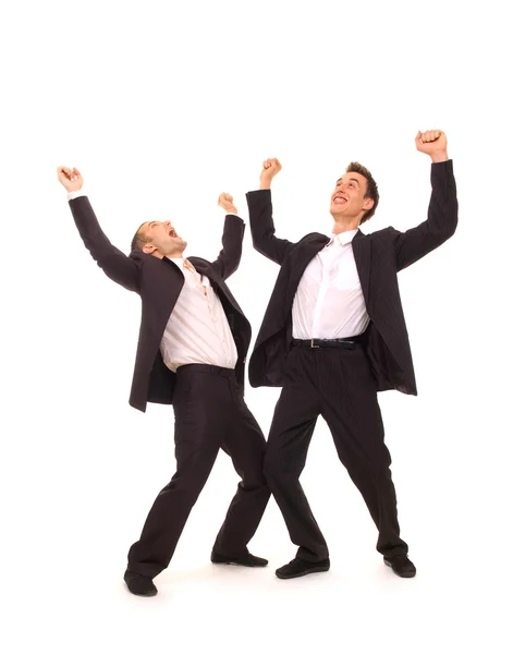 Δύο επιχειρηματίες ευτυχισμένη — Φωτογραφία Αρχείου