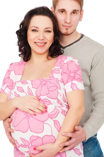 夫と妊娠中の女性 ストックフォト