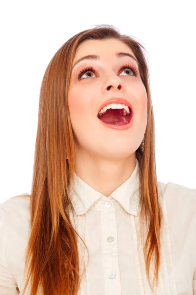 Astonishment young woman Royalty Free Stock Images
