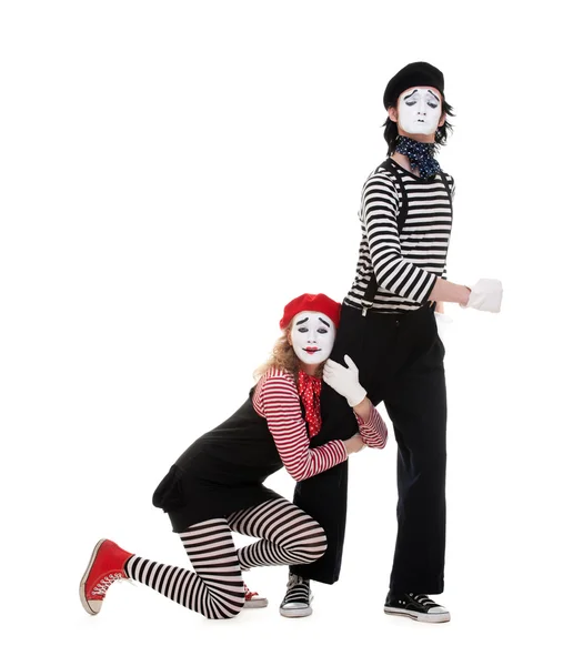 Portrait of mimes Stock Picture