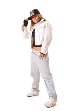 Tough hip hop girl clipart