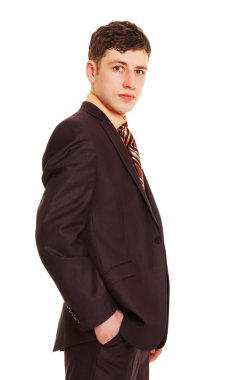 Young handsome businessman clipart