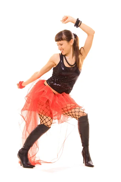 Glad kvinna i dans — Stockfoto