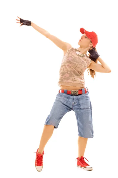 Jovem breakdancer em pose — Fotografia de Stock