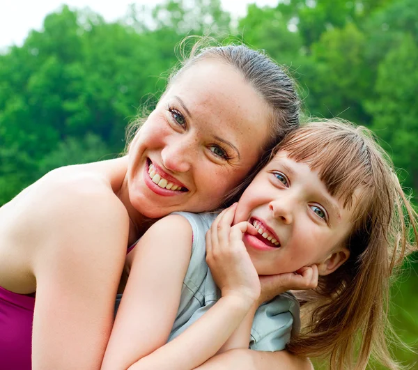 stock image Beautiful mother with daughter