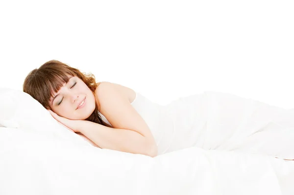 Asleep lovely woman — Stock Photo, Image