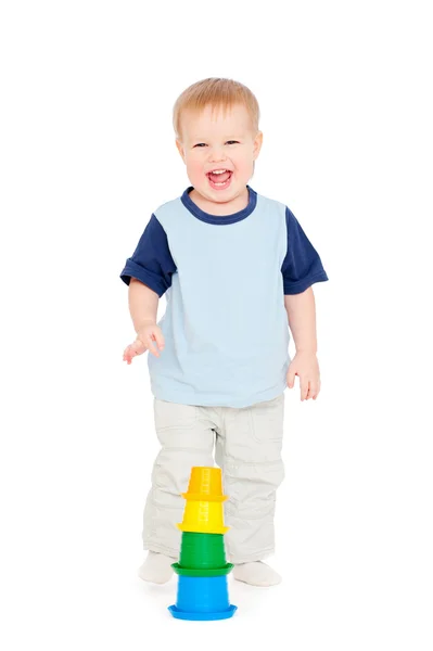 Radostné malá chlapec — Stock fotografie