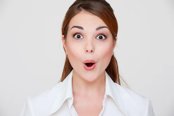 Surprised young businesswoman — Stock Photo, Image