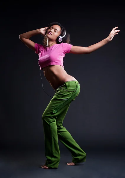 Attractive dancing woman — Stock Photo, Image