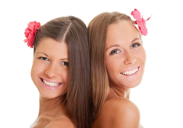 Two lively girls — Stock Photo, Image