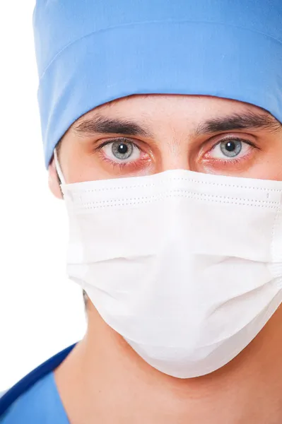 Close-up portrait of doctor in mask — Stock Photo, Image