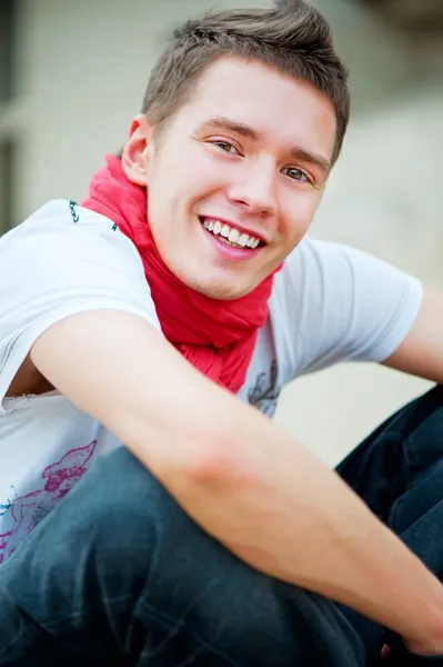 Portrait of smiley guy — Stock Photo, Image