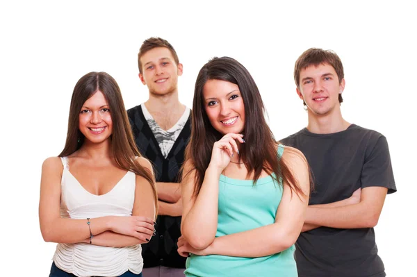 Cheerful company of young Stock Photo