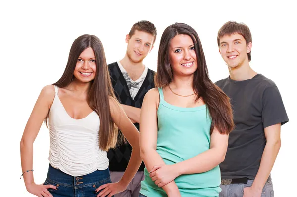 Group of smiley teenagers Royalty Free Stock Photos