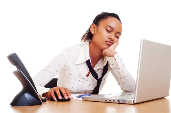 Tired businesswoman Stock Image