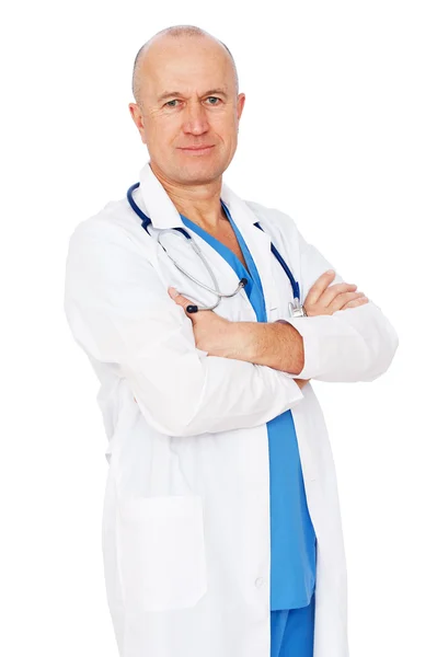 Smiley läkare med stetoskop — Stockfoto