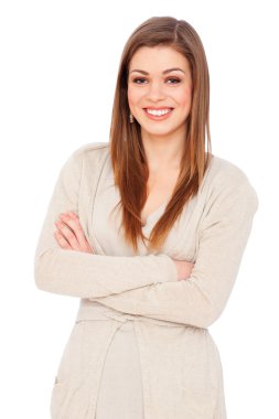 Smiley young woman clipart
