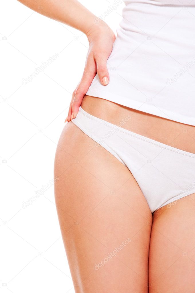 Woman's body in underwear