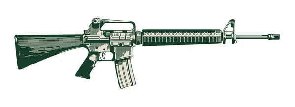 Kép-ból egy modern automata puska — Stock Vector