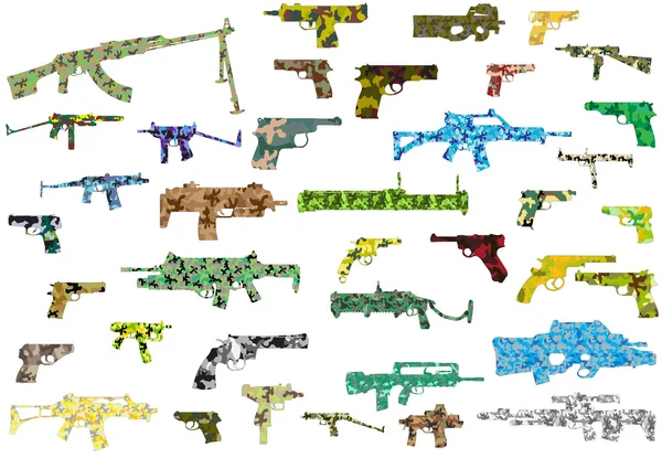 Het wapen in een camouflage — Stockvector