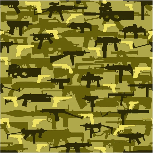 Camouflage without a seam the weapon — Stock Vector
