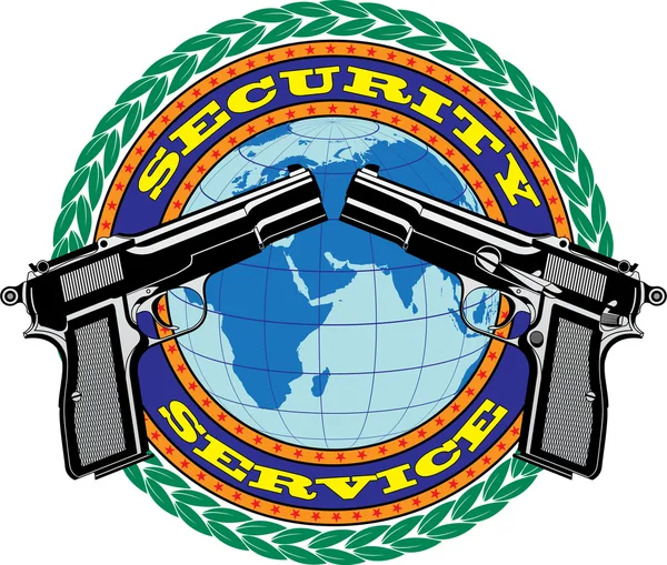 Emblem Sicherheitsdienst — Stockvektor