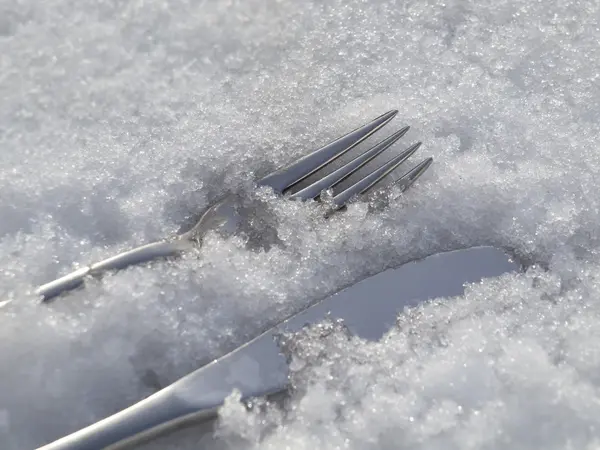 stock image Iced Fork and Knife