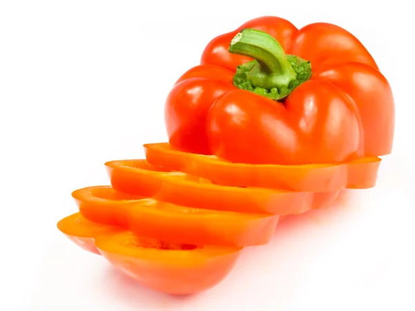 Snížit červenou papriku — Stock fotografie