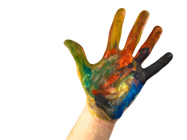 Gekleurde hand — Stockfoto