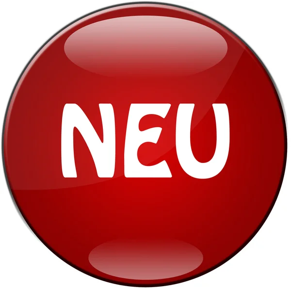 Neu Button Red Use Your Webshop Your Homepage Stock Photo