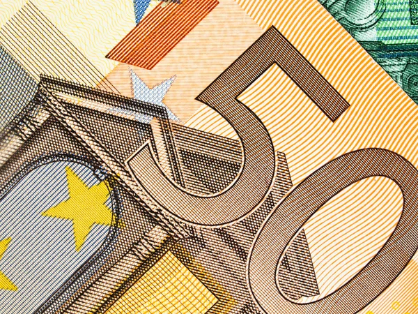 Close Fifty Euros Banknote — Stock Photo, Image