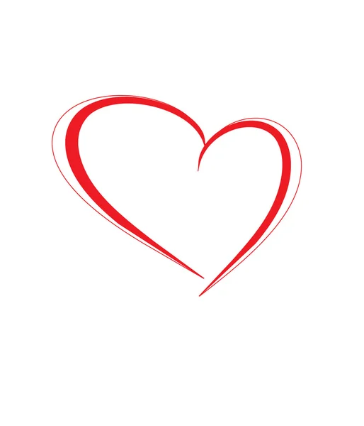 Rött hjärta — Stock vektor