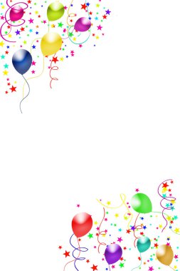 Balloons frame composition clipart