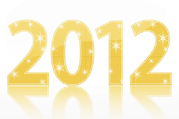 The Year 2012 With Stars — Stock Vector