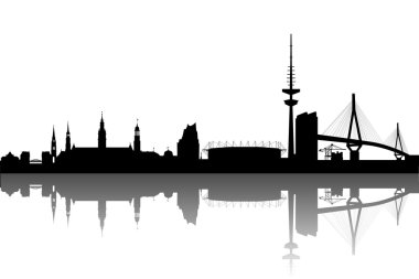 Hamburg Silhouette clipart